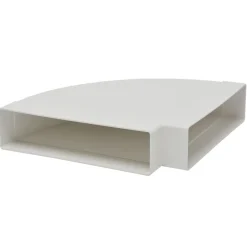 Sanivesk Vlakkanaal Horizontale Bocht PVC Wit 220x55mm