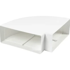 Sanivesk Vlakkanaal Horizontale Bocht Wit 220x90mm