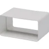 Sanivesk Vlakkanaal Verbinder PVC Wit 110x55mm