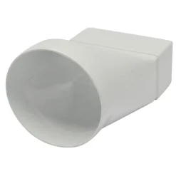 Sanivesk Vlakkanaal Verloopstuk PVC Wit Ø100mm 110x55mm