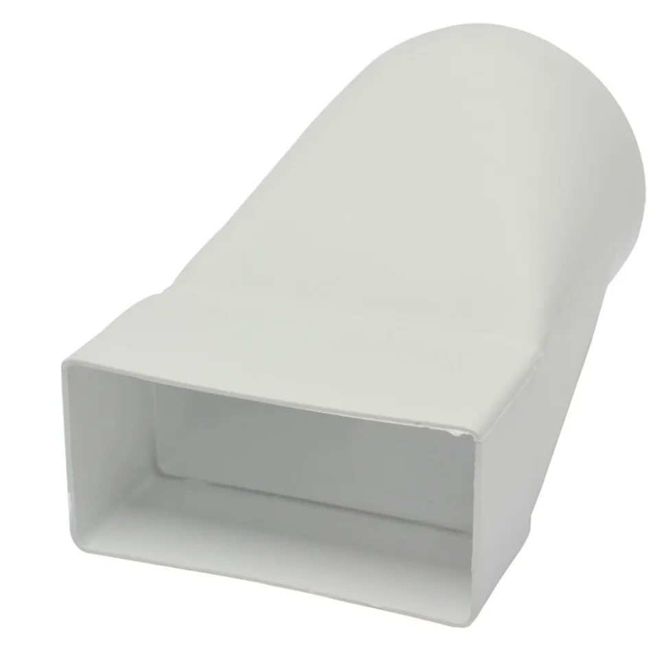 Sanivesk Vlakkanaal Verloopstuk PVC Wit Ø100mm 110x55mm