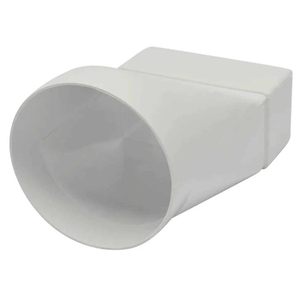 Sanivesk Vlakkanaal Verloopstuk PVC Wit Ø100mm 110x55mm