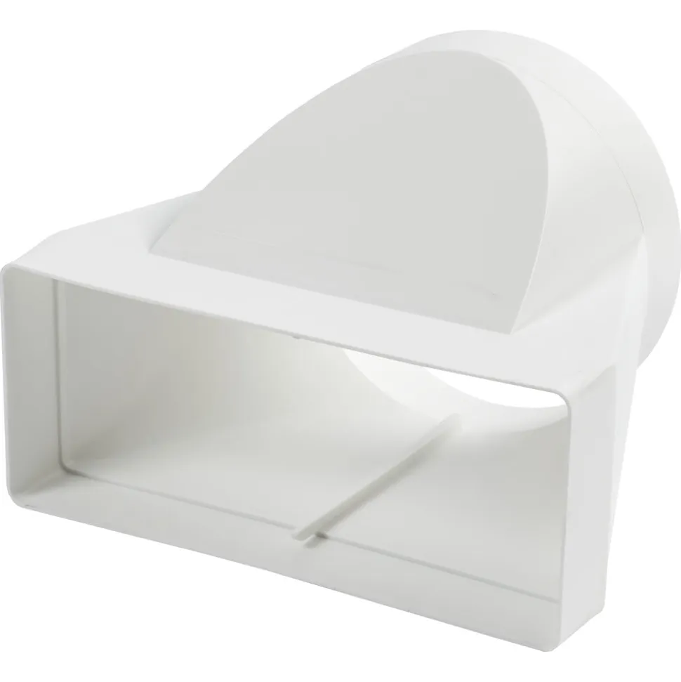 Sanivesk Vlakkanaal Verloopstuk PVC Wit Ø150mm 220x90mm