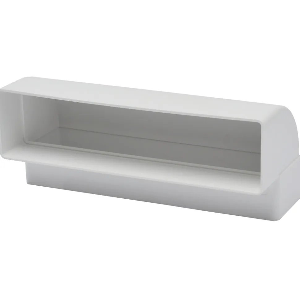 Sanivesk Vlakkanaal Verticale Bocht PVC Wit 220x55mm