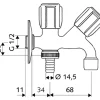 Schell Combinatie dienstkraan Comfort 1/2''