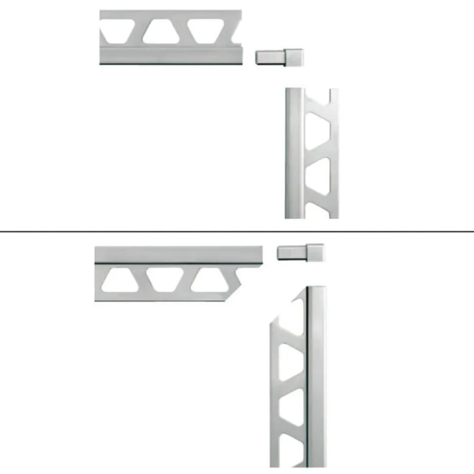 Schlüter Buitenhoekje ED-Q80BW voor Q80BW tegeldikte 8 mm zuiver Wit