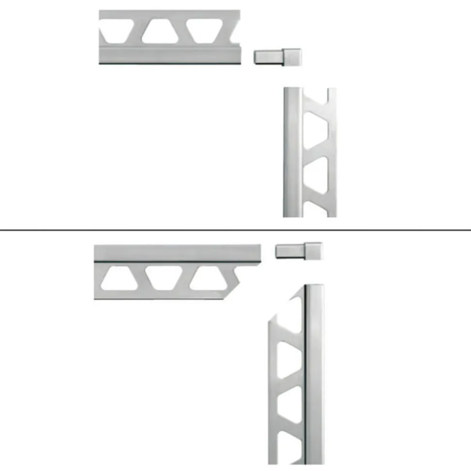 Schlüter Hoekstuk Tegelprofiel ED-Q100AE Aluminium Bruut Mat 10mm