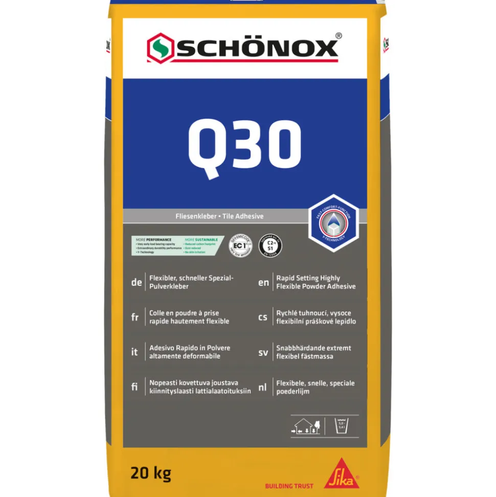 SCHÖNOX Q30 Poederlijm Grootformaat Sneldrogend 20kg