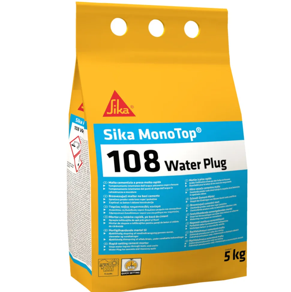 Sika MonoTop Waterdichtingsmortel 108 WaterPlug 5kg