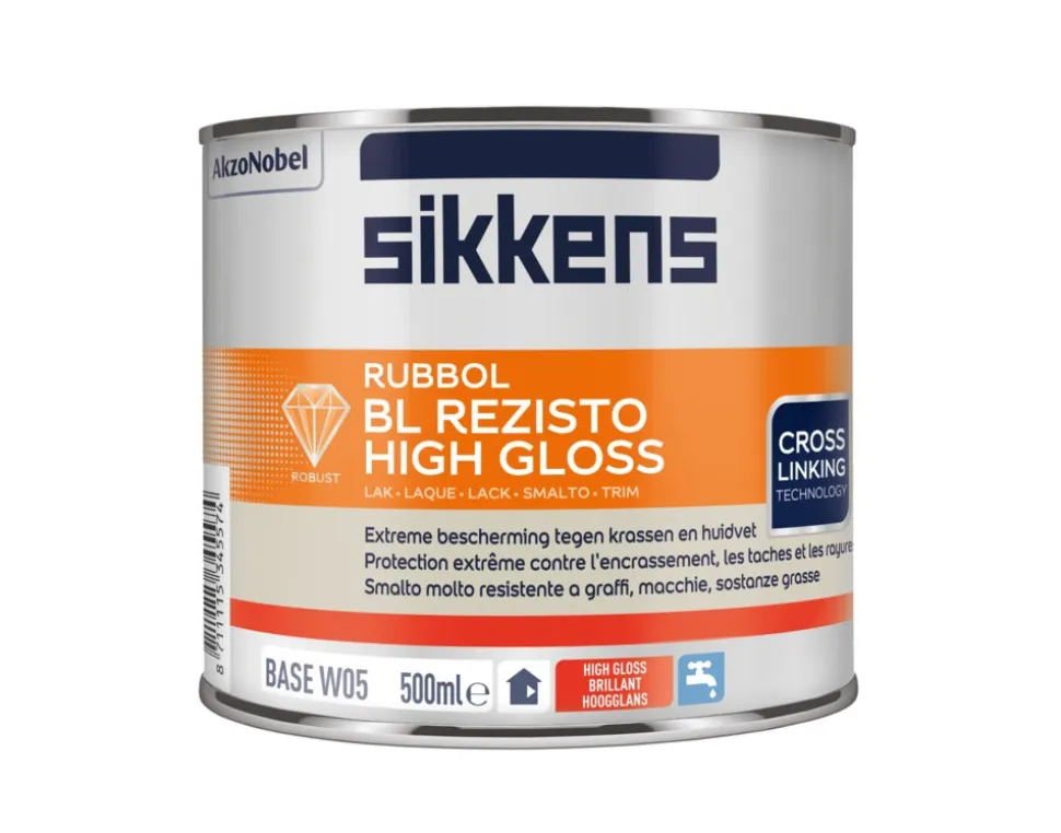 Sikkens Lak Rubbol BL Rezisto High Gloss Mengbasis W05 500ml
