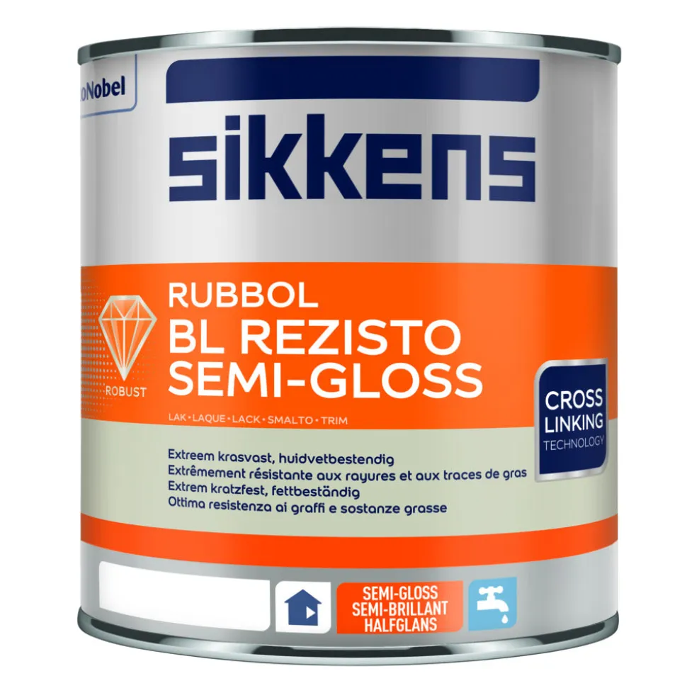 Sikkens Lak Rubbol BL Rezisto Semi Gloss Wit 1L