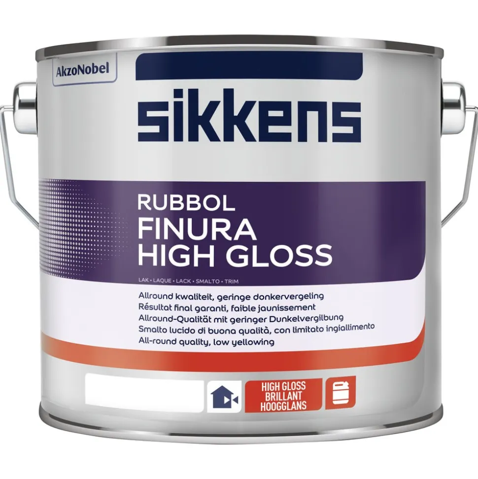 Sikkens Lak Rubbol Finura High Gloss Lak Wit 2,5L