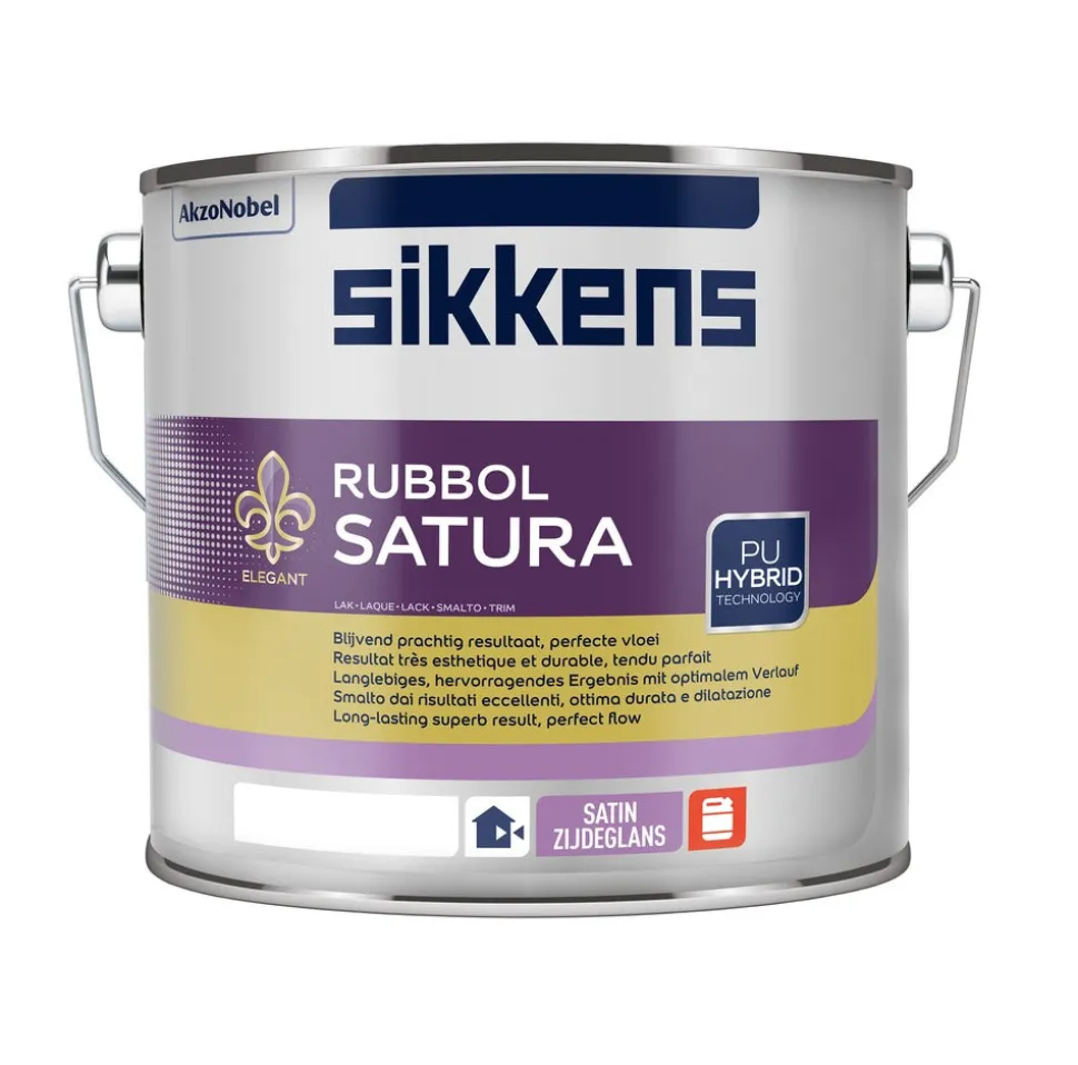 Sikkens Lak Rubbol Satura Satin Wit 2,5L