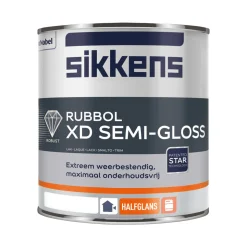 Sikkens Lak Rubbol XD Semi Gloss Wit/W05 1L