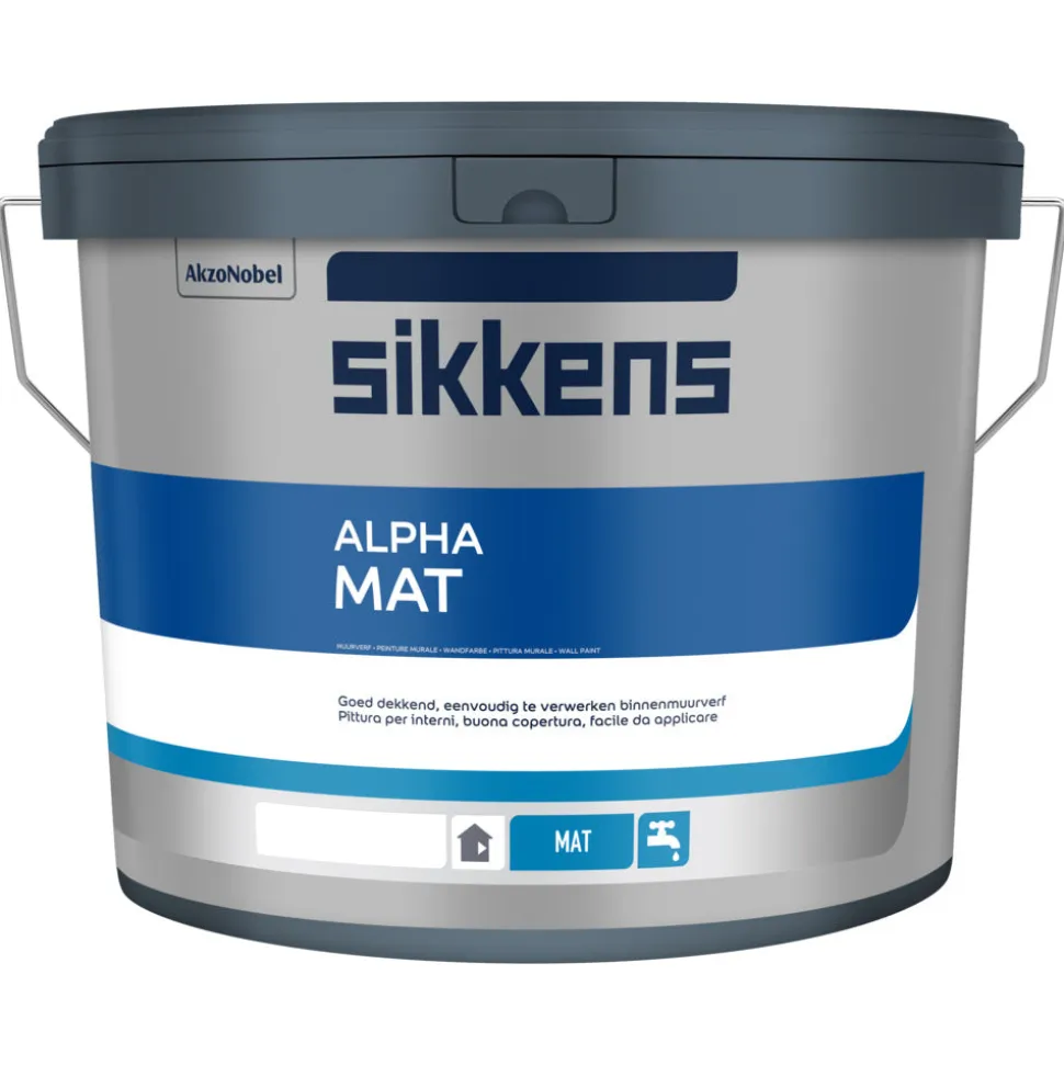 Sikkens Muurverf Alpha Mat Wit/W05 10L