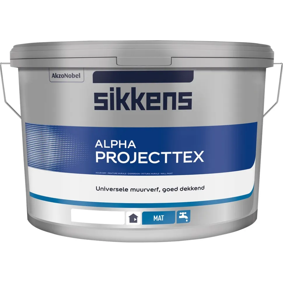 Sikkens Muurverf Alpha Projecttex Wit 10L