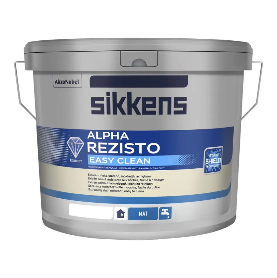 Sikkens Muurverf Alpha Rezisto Easy Clean Mat Wit 5L