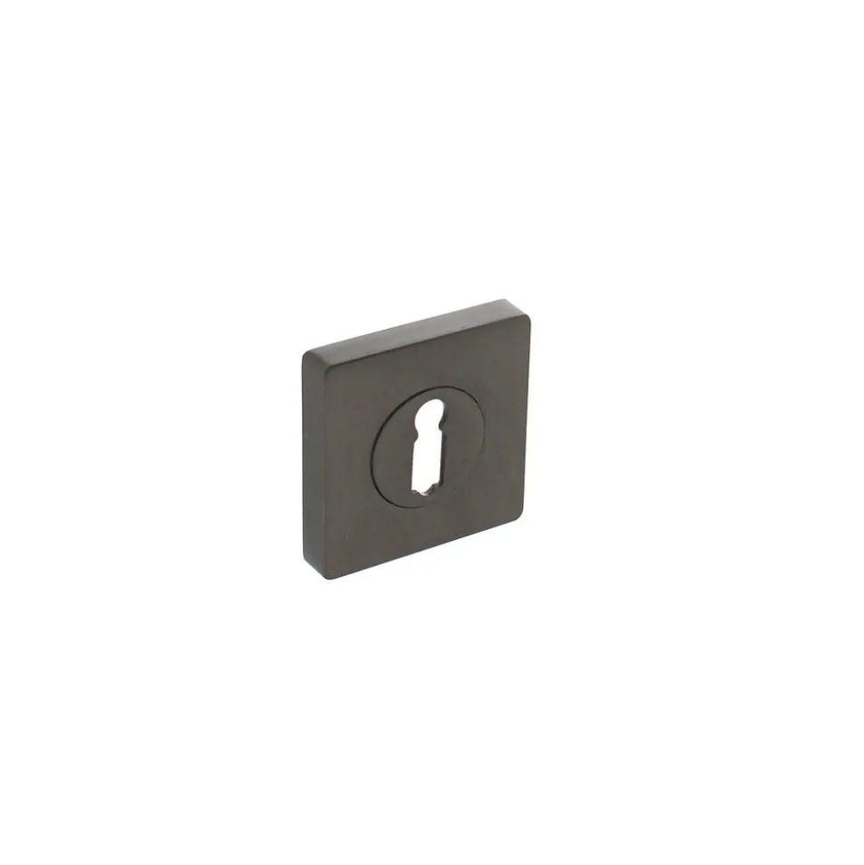 Sleutelplaatjes Verdekt Vierkant 55x55x10mm 7mm Nokken Antraciet-Grijs