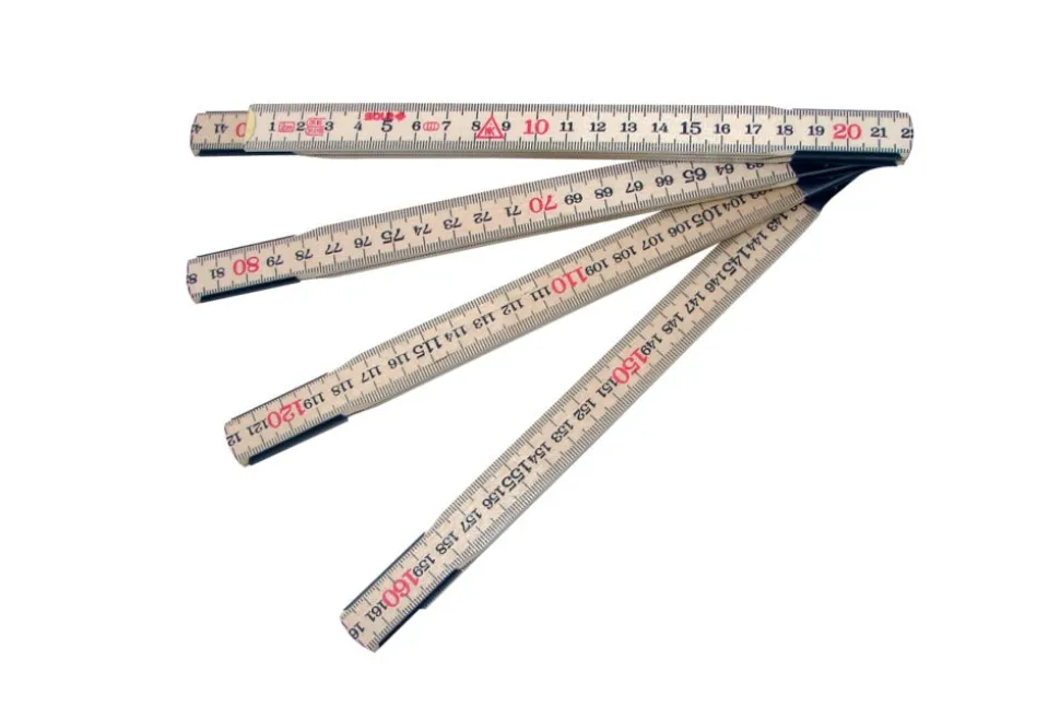 Sola Vouwduimstok hout 10-delig wit, 2 meter