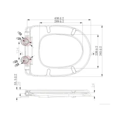 Soof Toiletzitting Softclose Quick Release Glanzend Wit