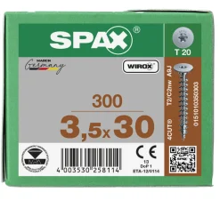 SPAX Achterwandschroef Verzinkt Voldraad 300st