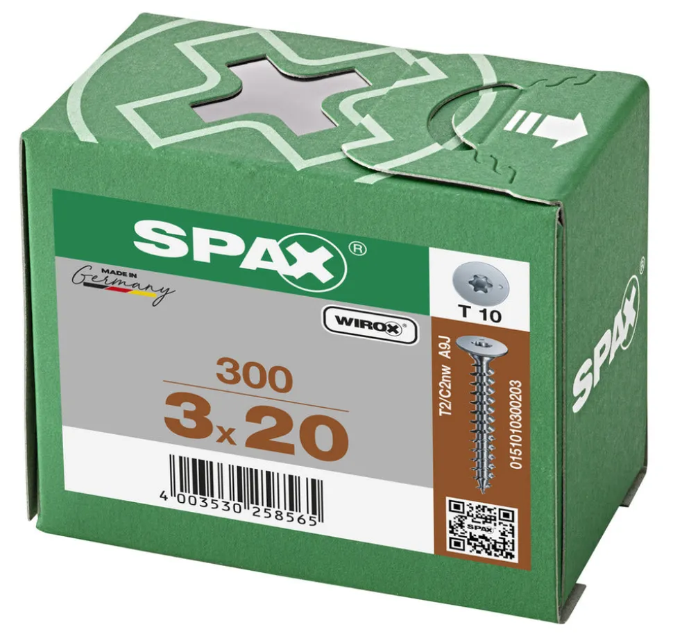 SPAX Achterwandschroef Verzinkt Voldraad 300st