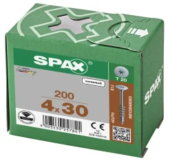 SPAX Corpusschroef Vernikkeld Deeldraad T20 200st