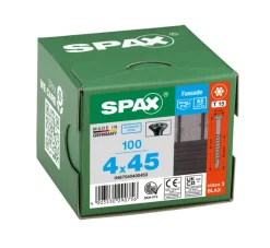 SPAX Gevelschroef RVS A2 VK XS 4x45mm Deeldraad T-STAR Plus T15 Zwart 100st