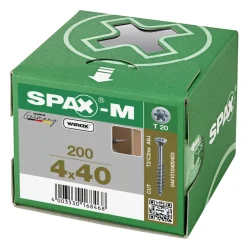 SPAX MDF Schroef Verzinkt VK Deeldraad 200st