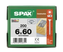 SPAX Tellerkopschroef Verzinkt DK Voldraad T30