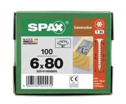 SPAX Tellerkopschroef Verzinkt DK Voldraad T30