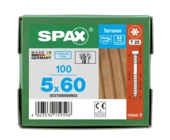 SPAX Terrasschroef RVS A2 CK T25