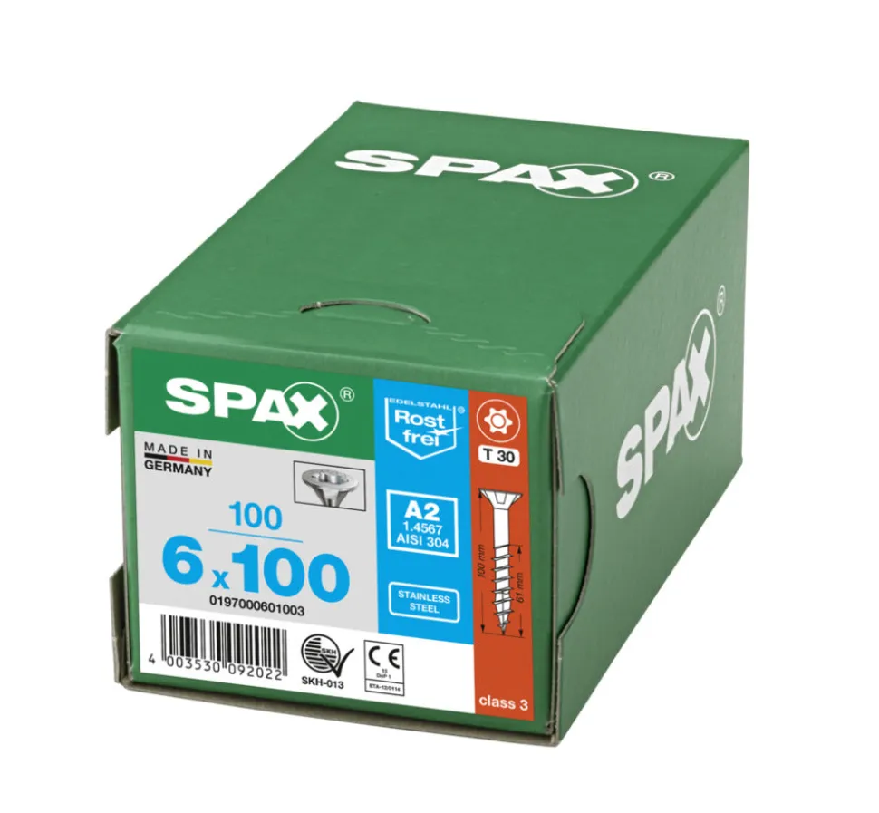 SPAX Universele Schroef RVS A2 VK Deeldraad