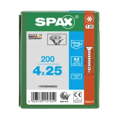 SPAX Universele Schroef RVS A2 VK Voldraad 200st