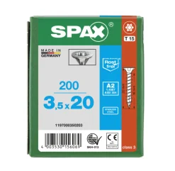 SPAX Universele Schroef RVS A2 VK Voldraad 200st