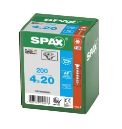 SPAX Universele Schroef RVS A2 VK Voldraad 200st