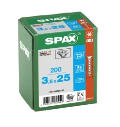 SPAX Universele Schroef RVS A2 VK Voldraad 200st