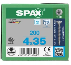 SPAX Universele Schroef RVS A2 VK Voldraad 200st
