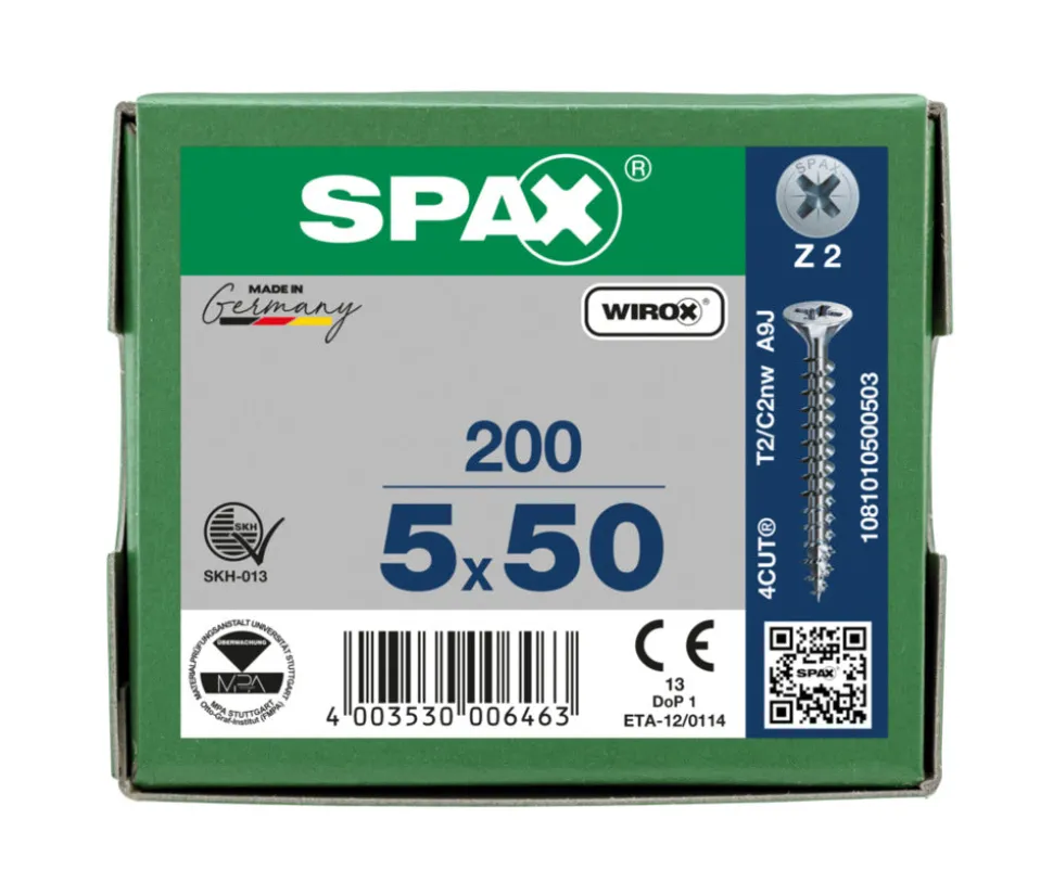 SPAX Universele Schroef Verzinkt VK Voldraad 200st