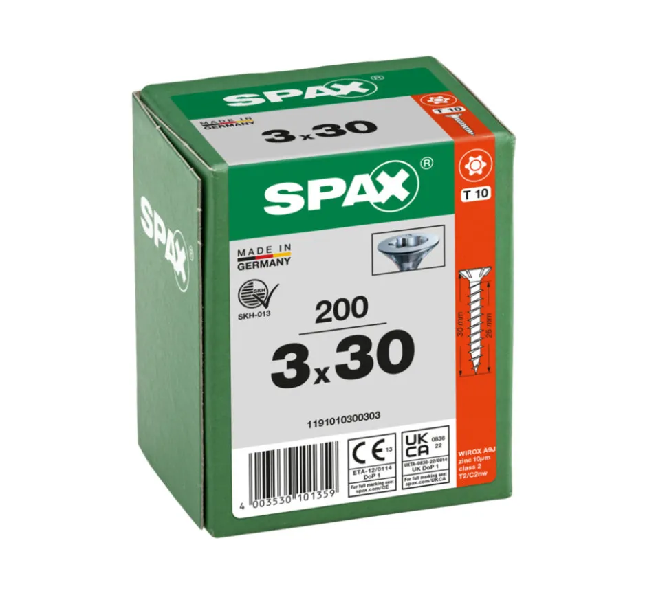 SPAX Universele Schroef Verzinkt VK Voldraad 200st