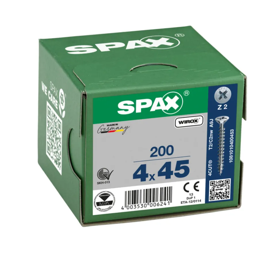 SPAX Universele Schroef Verzinkt VK Voldraad 200st