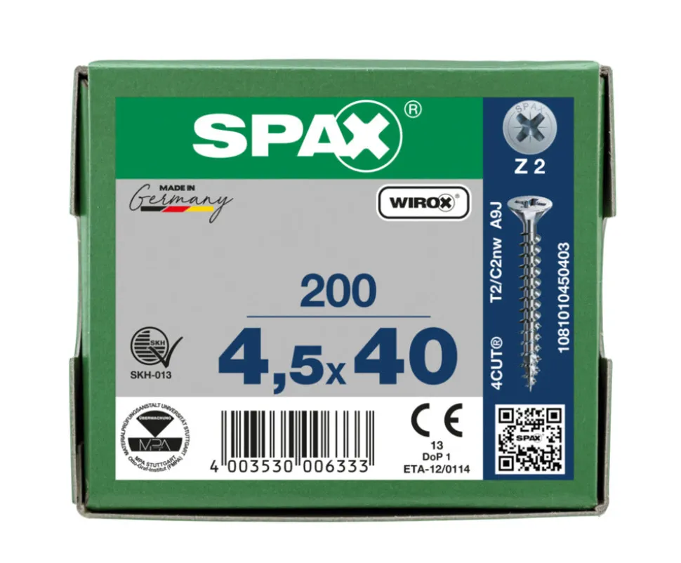 SPAX Universele Schroef Verzinkt VK Voldraad 200st