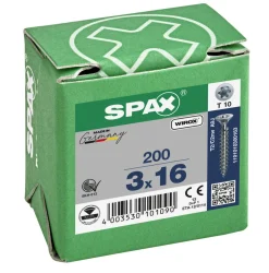 SPAX Universele Schroef Verzinkt VK Voldraad 200st