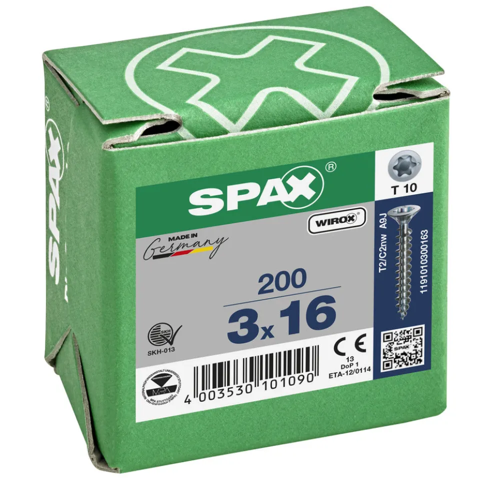 SPAX Universele Schroef Verzinkt VK Voldraad 200st
