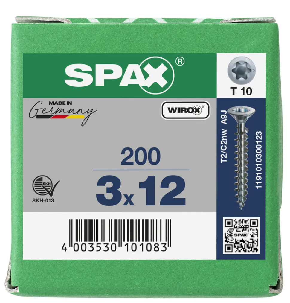 SPAX Universele Schroef Verzinkt VK Voldraad 200st
