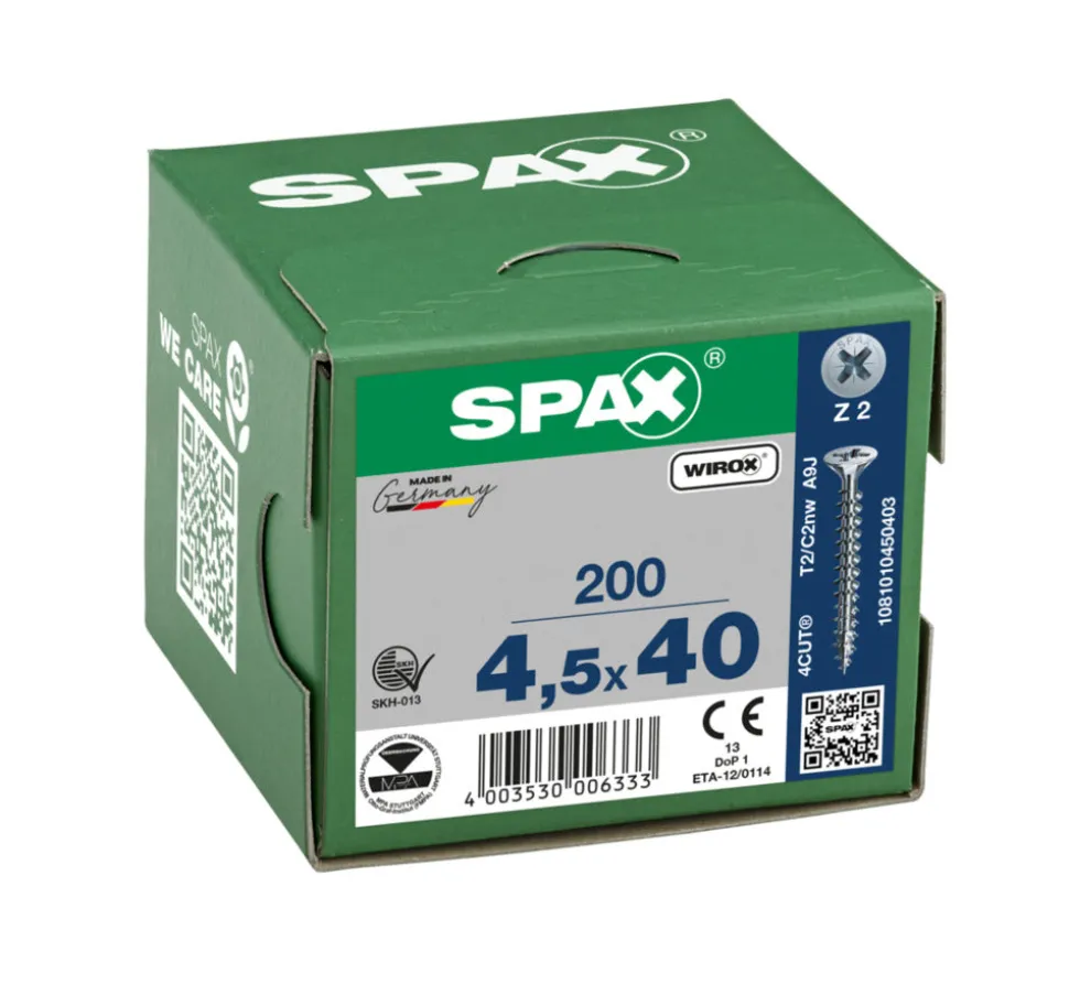 SPAX Universele Schroef Verzinkt VK Voldraad 200st