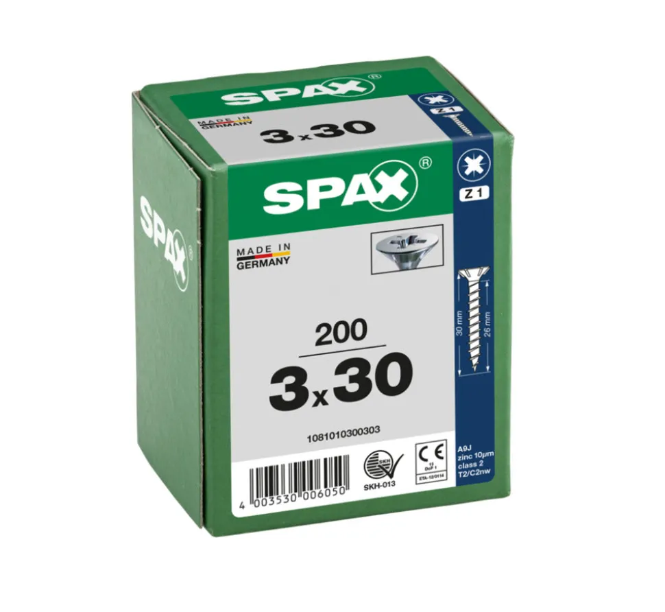 SPAX Universele Schroef Verzinkt VK Voldraad 200st