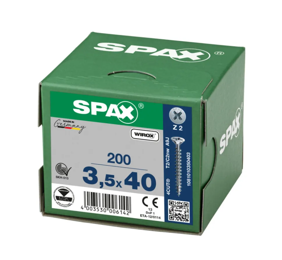 SPAX Universele Schroef Verzinkt VK Voldraad 200st