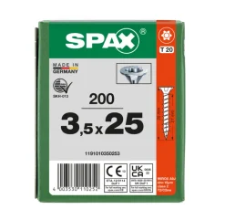 SPAX Universele Schroef Verzinkt VK Voldraad 200st