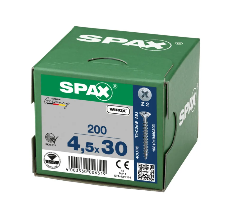 SPAX Universele Schroef Verzinkt VK Voldraad 200st